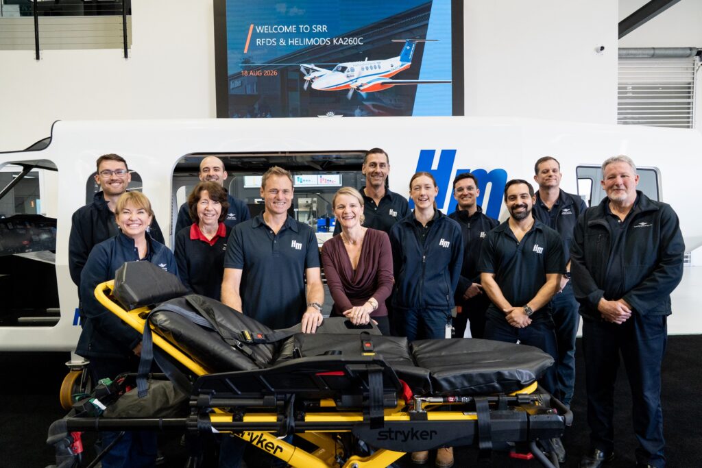 HeliMods and RFDS (Queensland Section) team members at the King Air 260C System Requirements Review